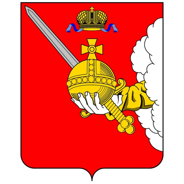 ヴォルダ州の紋章はロシアの連邦の主題である ベクターイラスト — ストックベクタ