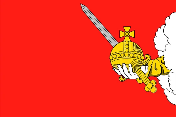 Σημαία Της Vologda Είναι Μια Πόλη Και Διοικητικό Πολιτιστικό Και — Διανυσματικό Αρχείο