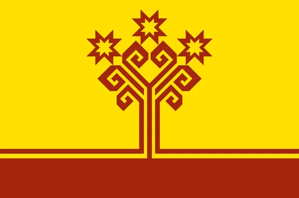 楚瓦什共和国国旗是俄罗斯的联邦主体 矢量说明 — 图库矢量图片
