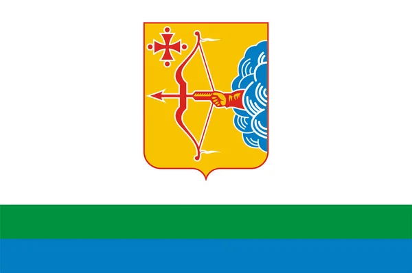 Vlajka Kirovské Oblasti Federálním Subjektem Ruska Vektorová Ilustrace — Stockový vektor