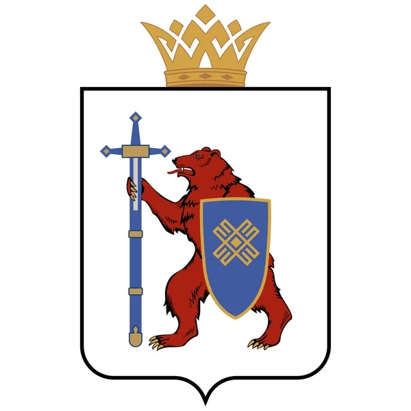 Das Wappen Der Republik Mari Ist Ein Föderales Thema Russlands — Stockvektor
