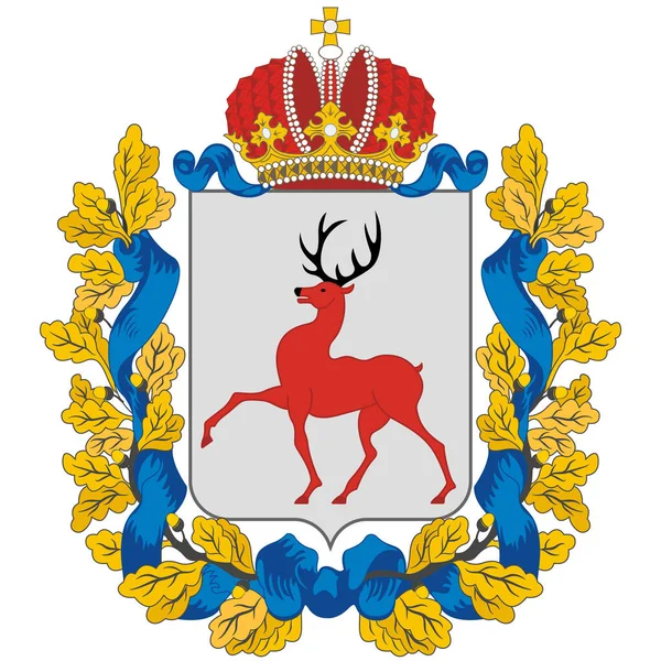 Nizhny Novgorod州的国徽是俄罗斯的联邦主体 矢量说明 — 图库矢量图片