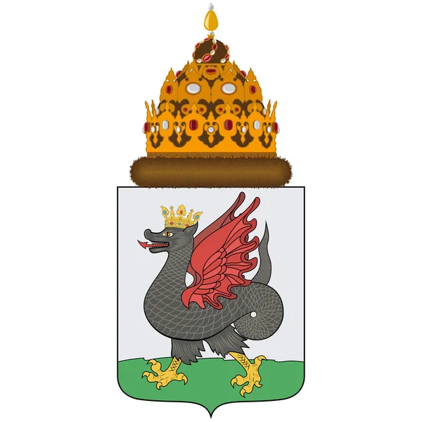 Escudo Armas Kazán Capital Ciudad Más Grande República Tartaristán Rusia — Vector de stock