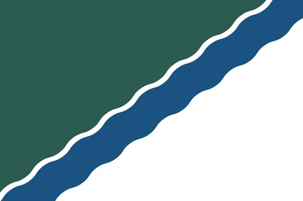 Bandera Novosibirsk Centro Administrativo Del Óblast Novosibirsk Rusia Ilustración Vectorial — Vector de stock