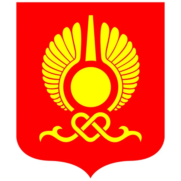 Kyzyl的臂章是俄罗斯图瓦共和国的首都 矢量说明 — 图库矢量图片