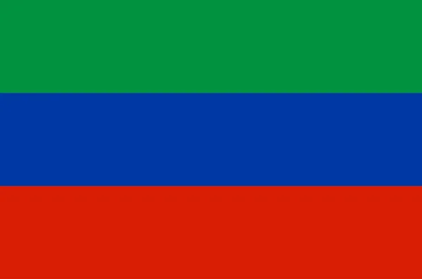 Flag Republic Dagestan Federal Subject Russia Vector Illustration — Stock Vector