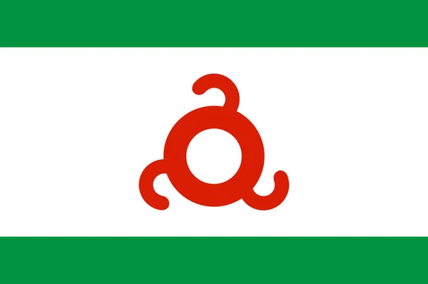Bandera República Ingushetia Tema Federal Federación Rusa Ilustración Vectorial — Vector de stock