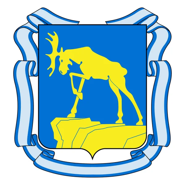 Wappen Von Miass Ist Eine Stadt Der Oblast Tscheljabinsk Russland — Stockvektor
