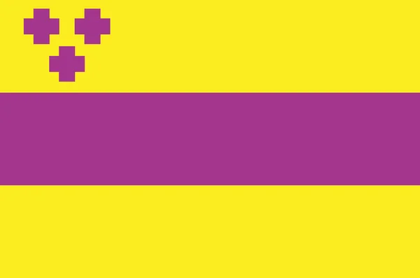 Флаг Троицка Город Челябинской Области Векторная Иллюстрация — стоковый вектор