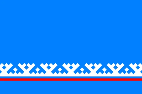 Флаг Ямало Ненецкого Автономного Округа Является Федеральным Субъектом России Векторная — стоковый вектор