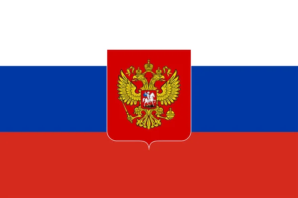 Drapeau Fédération Russie Est Pays Transcontinental Europe Est Asie Nord — Image vectorielle