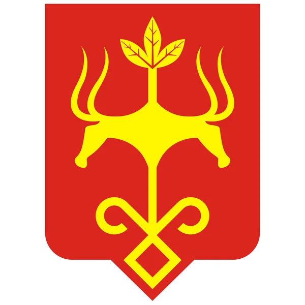 Maykopの紋章はロシアのアディジェ共和国の首都です ベクターイラスト — ストックベクタ