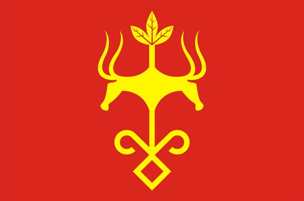 Σημαία Του Maykop Είναι Πρωτεύουσα Της Δημοκρατίας Της Αντιγείας Στη — Διανυσματικό Αρχείο