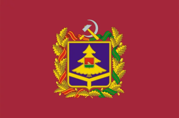Die Flagge Der Oblast Brjansk Ist Föderaler Bestandteil Russlands Vektorillustration — Stockvektor