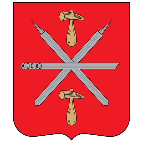 图拉的臂章是俄罗斯图拉州的一个工业城市和行政中心 矢量说明 — 图库矢量图片