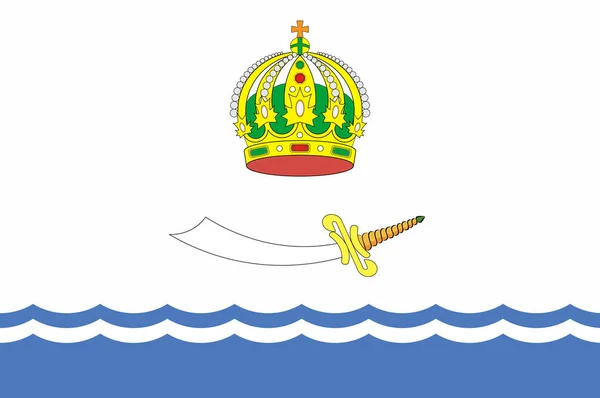 Bendera Astrakhan Adalah Sebuah Kota Selatan Rusia Dan Pusat Administrasi - Stok Vektor