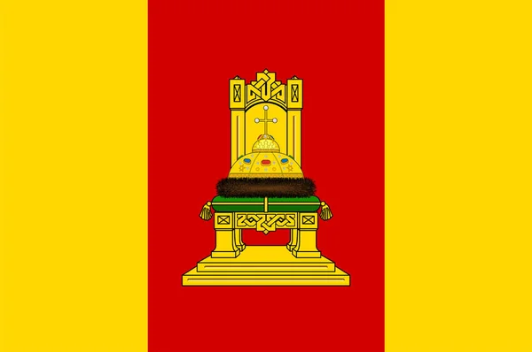 Flagga Tver Oblast Ett Federalt Ämne Ryssland Vektorillustration — Stock vektor