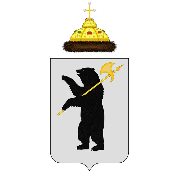 Wappen Von Jaroslawl Ist Eine Stadt Und Das Verwaltungszentrum Des — Stockvektor