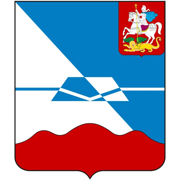 クラスノゴルスクの紋章 Coat Arms Krasnogorsk ロシア モスクワ州のクラスノゴルスキー地区の行政中心地である ベクターイラスト — ストックベクタ