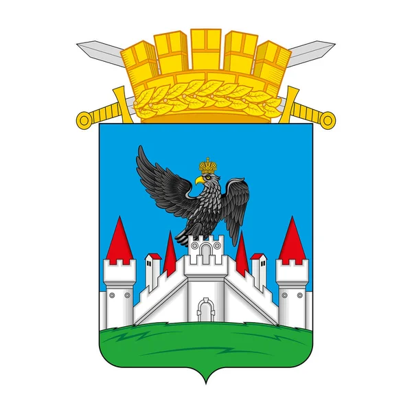 Escudo Armas Oryol Una Ciudad Centro Administrativo Del Óblast Oryol — Vector de stock