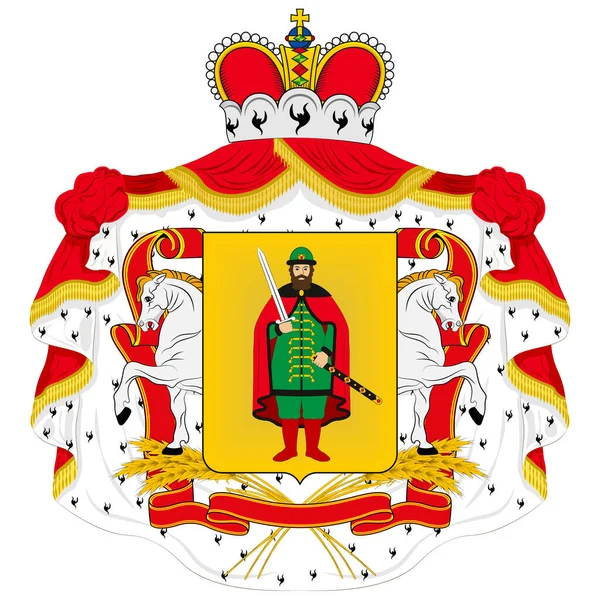 リャザン州の紋章はロシアの連邦の主題である ベクターイラスト — ストックベクタ