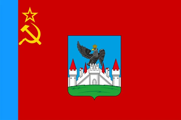 Flag Oryol City Administrative Center Oryol Oblast Russia Vector Illustration — Stock Vector