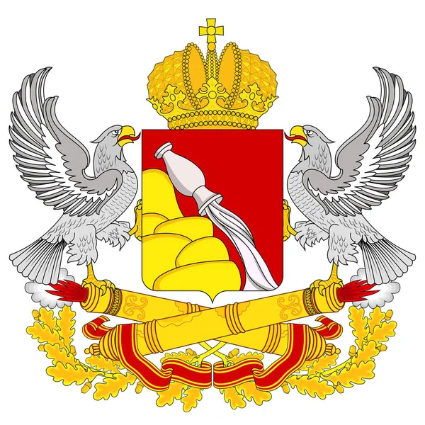 Escudo Armas Del Óblast Voronezh Tema Federal Rusia Ilustración Vectorial — Vector de stock