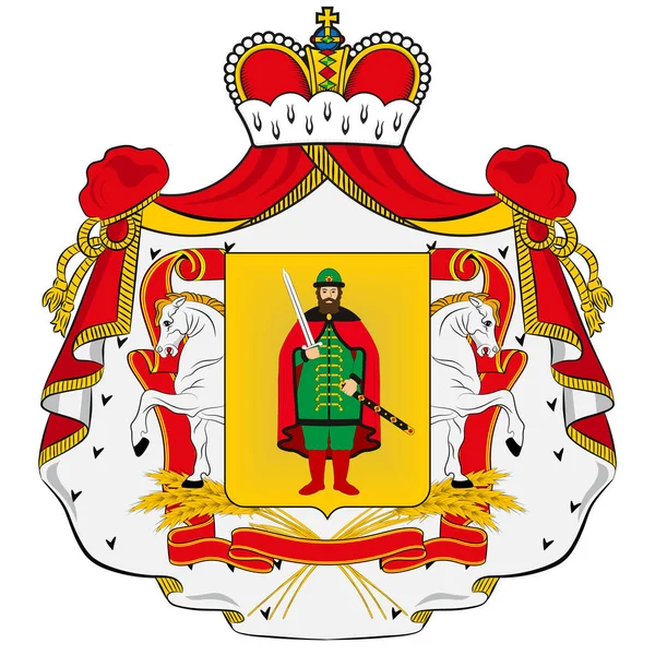 リャザン州の紋章はロシアの連邦の主題である ベクターイラスト — ストックベクタ