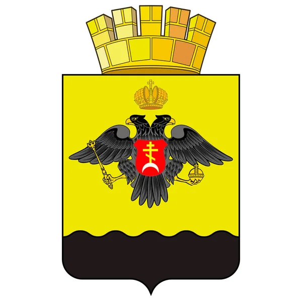 Coat Arms Novorossiysk Een Stad Russische Kraj Krasnodar Vectorillustratie — Stockvector