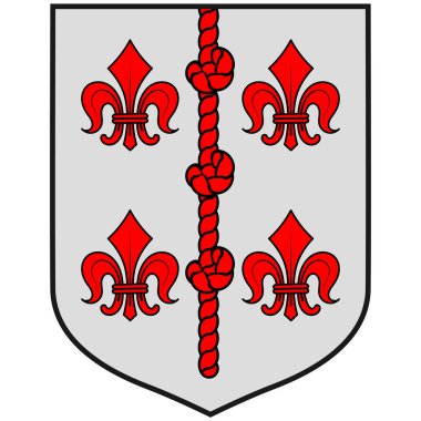 Hiiu Eyaleti Arma Bölgesi Estonya 'nın 15 ilinden birisidir. Vektör illüstrasyonu