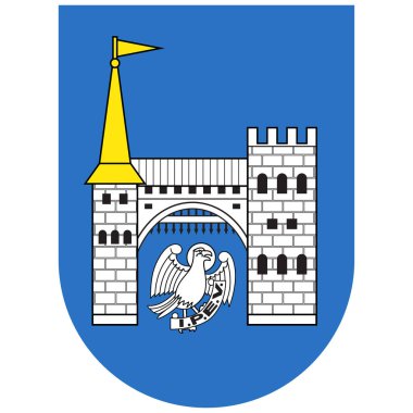 Kuressaare, Estonya 'nın Saaremaa adasında yer alan bir şehirdir. Vektör illüstrasyonu