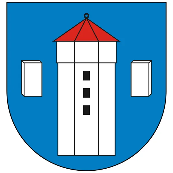 Wappen Von Paide Ist Eine Kleine Stadt Und Die Hauptstadt — Stockvektor