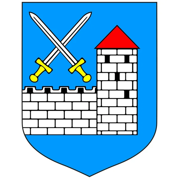 Coat Arms Ida Viru Een Van County Van Estland Vectorillustratie — Stockvector