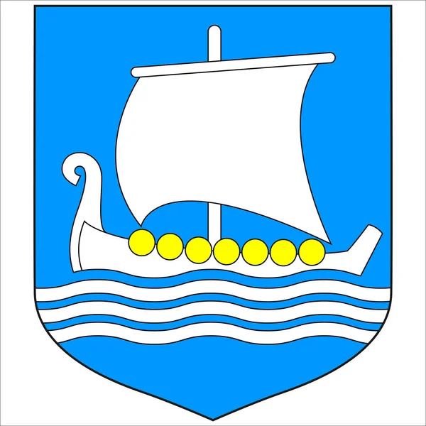 Coat Arms Saare County Een Van County Van Estland Vectorillustratie — Stockvector