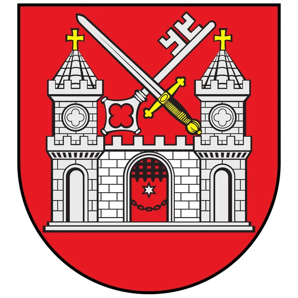 Brasão Armas Tartu Segunda Maior Cidade Estônia Ilustração Vetorial — Vetor de Stock