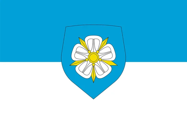 비잔디의 Flag Viljandi 에스토니아 남부에 자치구이다 일러스트 — 스톡 벡터