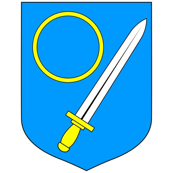 ヴォル郡の紋章はエストニア南部の郡である ベクターイラスト — ストックベクタ