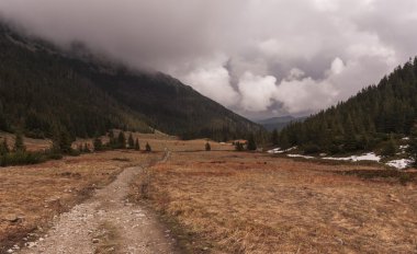 Batı Tatras vadide iz