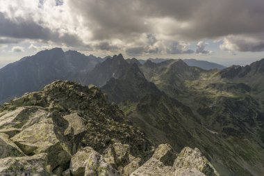 Panorama dağ yaz manzarası. Tatry. Slovakya.