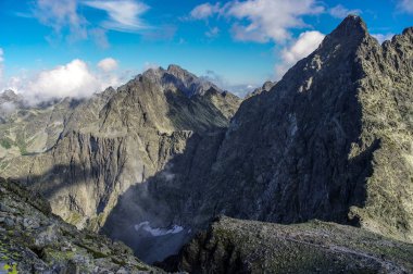 Güzel sahne büyük Dağ doruklarına. Tatry. Slovakya