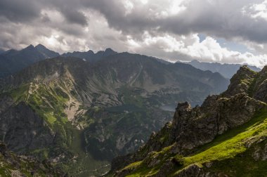 Panorama dağ yaz manzarası. Tatry