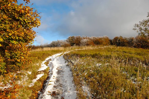Dağ manzarası Güz. Bieszczady