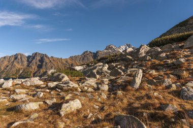 Yüksek Tatras güzel sonbahar manzarası
