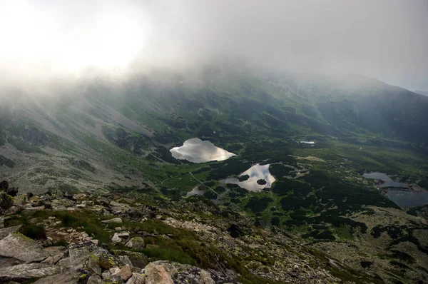 Mountain valley under clouds. Tatra mountains. Poland — Stock Photo, Image