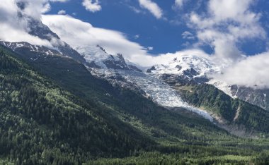 Chamonix Mont Blanc massif görüntüleyin. Fransız Alps