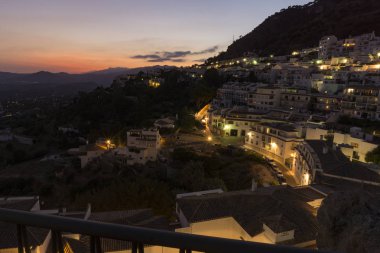 Mijas akşam. İspanya.
