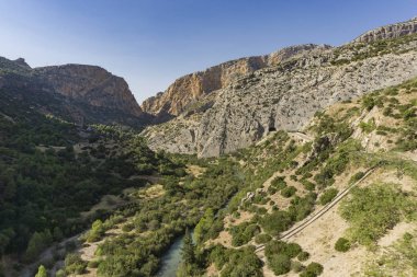 İz Caminito del Rey.View içinde El Ch Gaitanes Gorge, hiking