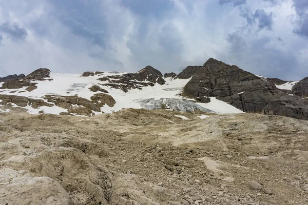 Marmolada massif before the storm. Dolomites. Italy. — Stock Photo, Image