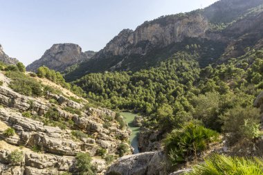 İz Caminito del Rey.View içinde El Ch Gaitanes Gorge, hiking