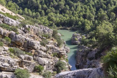 İz Caminito del Rey.View içinde El Ch Gaitanes Gorge, hiking